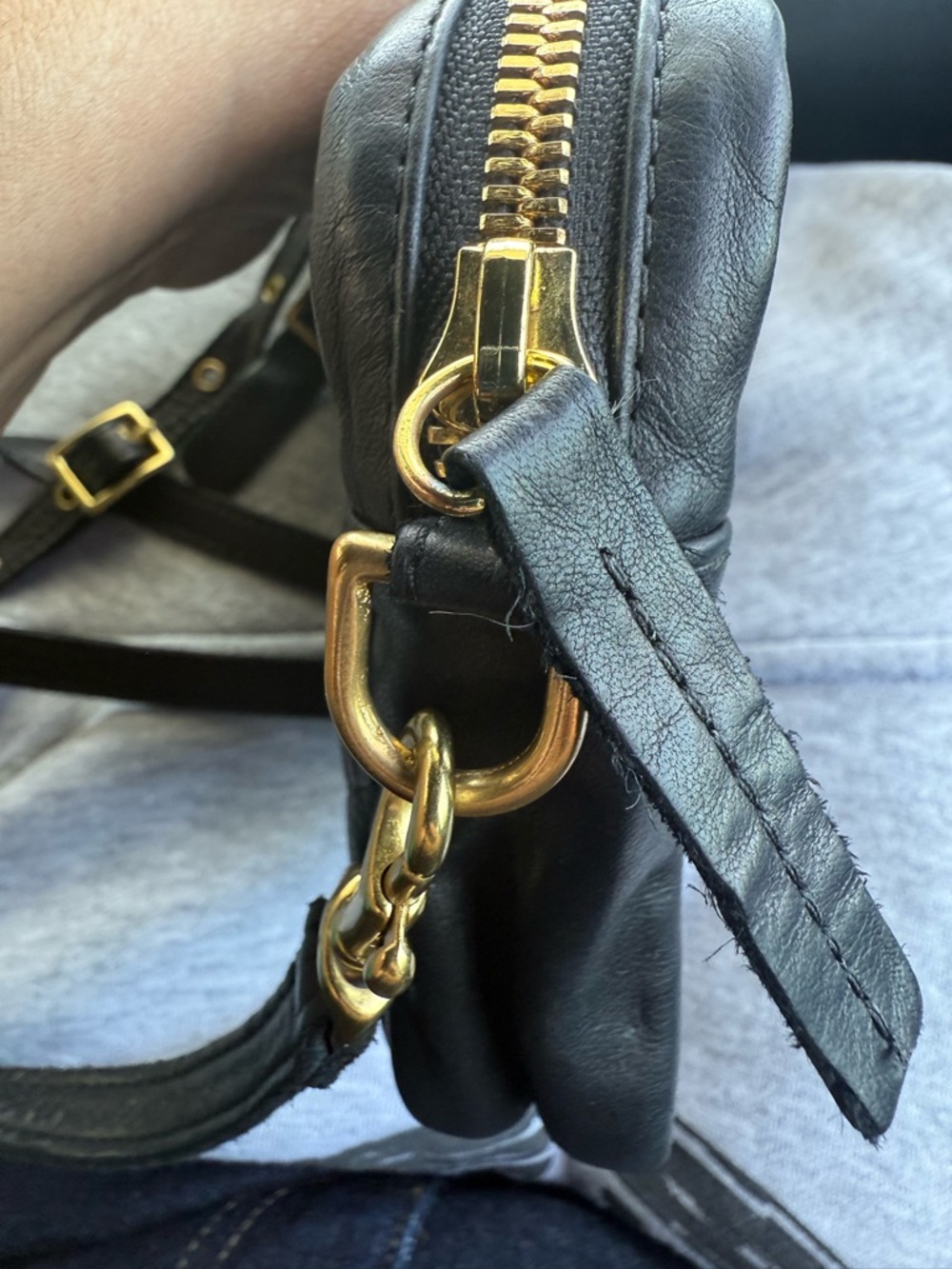Clare V Small Black Leather Crossbody Purse - Picture 5 of 5